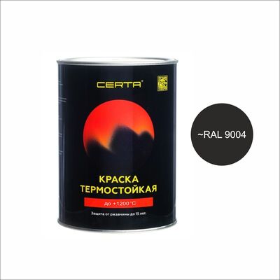 "CERTA" эмаль антикоррозионная термостойкая до 1200°С черный